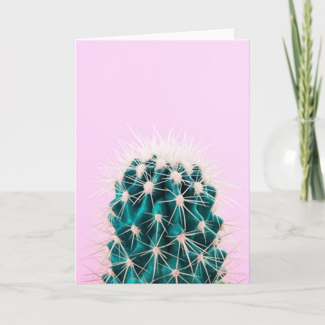 Prickley Cactus pink Karte (Vorderseite)