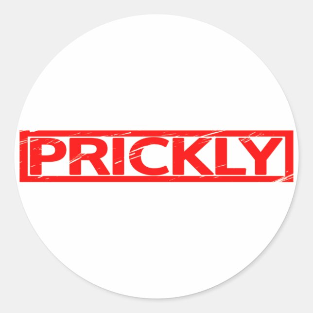 Prickly-Briefmarke Runder Aufkleber (Vorderseite)