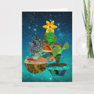 Prickly Cactus Starry Sky Apologie Karte