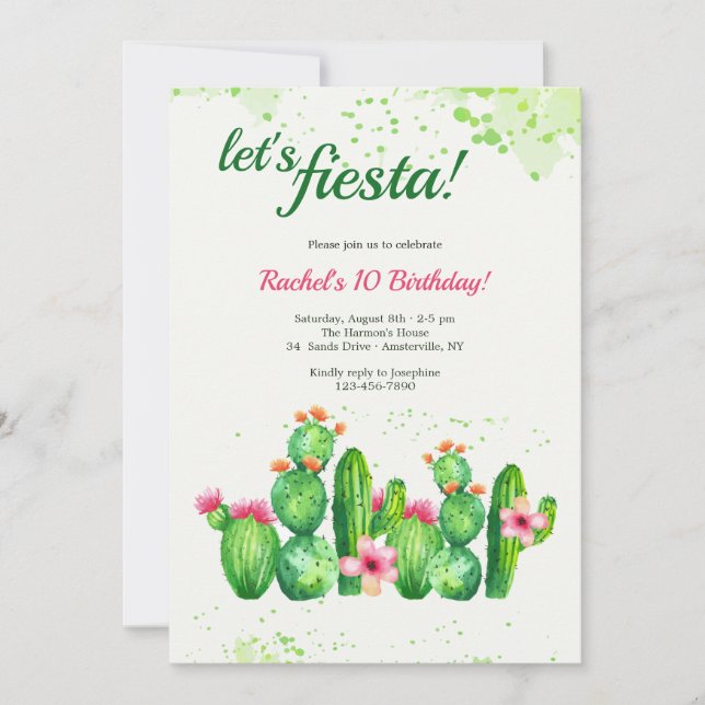 Prickly Einladung (Vorderseite)