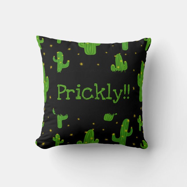 Prickly Funny Zitat Green Cactus Pflanze Custom Kissen (Vorderseite)