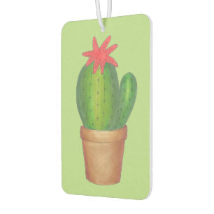Prickly Green Cactus Blume Potted Pflanze Gardener Autolufterfrischer