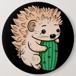 Prickly Hug   Igel & Kaktus Button