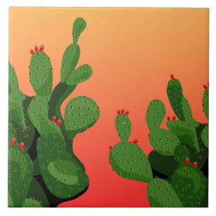 Prickly Pear Cactus Arizona Wohngestaltung Tile Fliese
