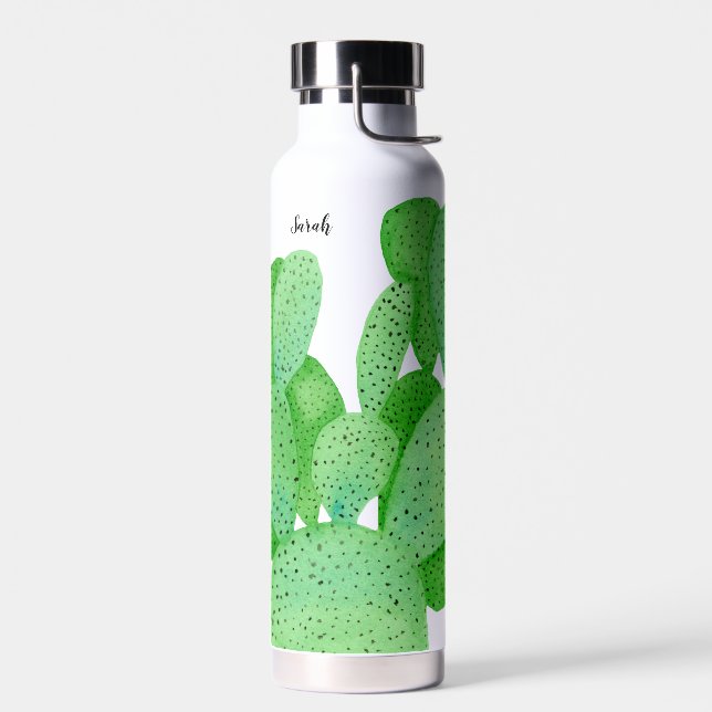 Prickly Pear Cactus Script Personalisiert Trinkflasche (Links)