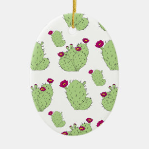 Prickly Pear Muster Texas Staat Pflanze Kaktus Lie Keramikornament