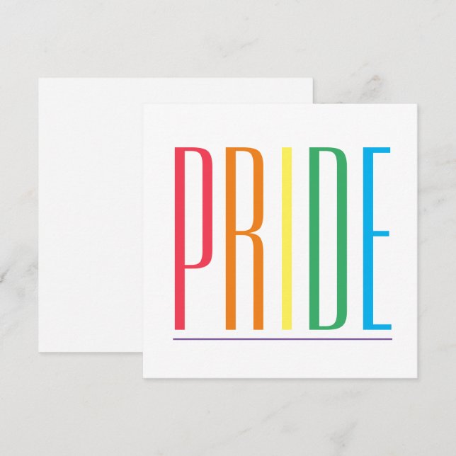 PRIDE 5,25" Square Flat Card Karte (Vorne/Hinten)