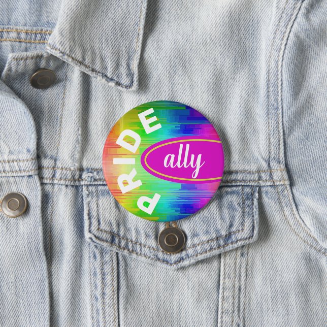 Pride Ally Rainbow Colors Button (Beispiel)