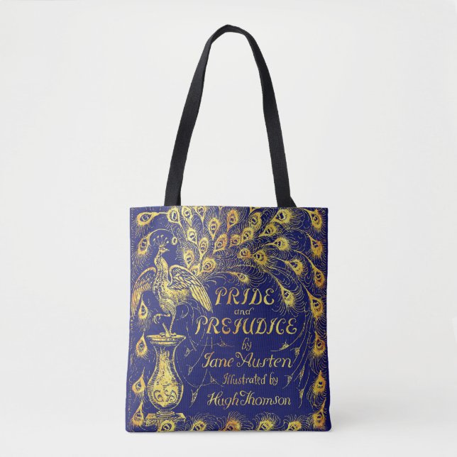 Pride and Prejudice Blue Gold Peacock Book Cover (Vorderseite)