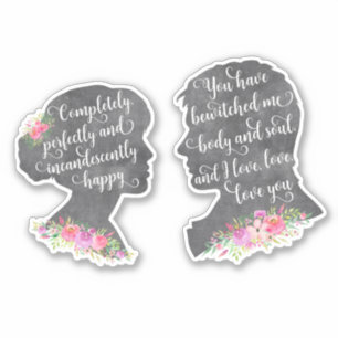 Pride and Prejudice Book Zitat Mr Darcy Elizabeth Aufkleber