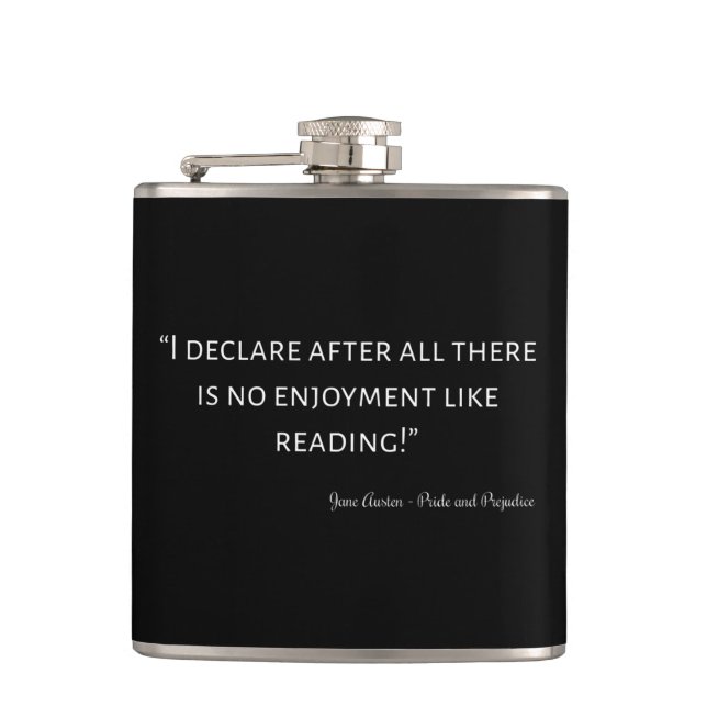 Pride and Prejudice Quote III Flachmann (Vorderseite)