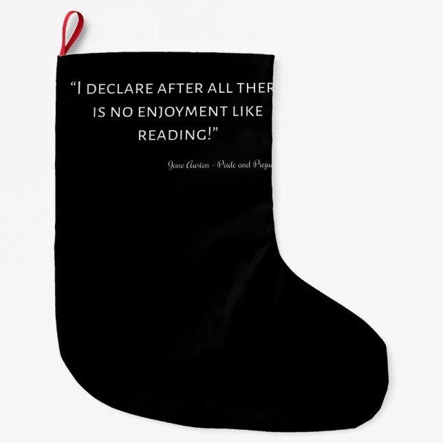 Pride and Prejudice Quote III Großer Weihnachtsstrumpf (Vorderseite)