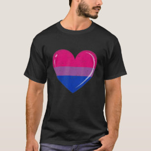 Pride Bisexual Flag Herzschlag Liebe gewinnt LGBt T-Shirt
