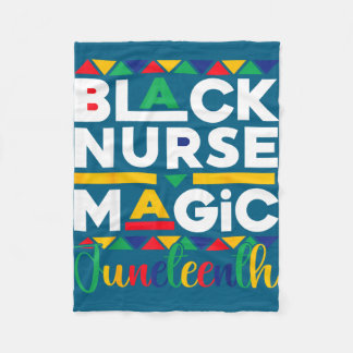 Pride black nurse magic juneteenth black history fleecedecke