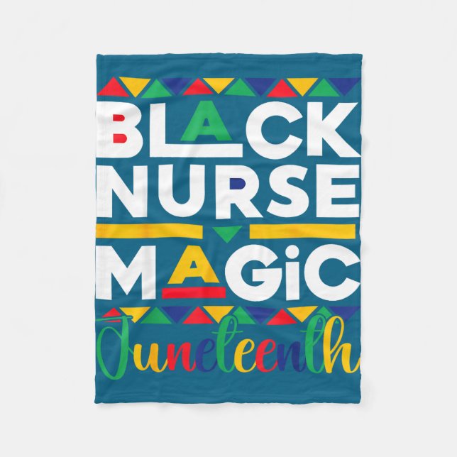 Pride black nurse magic juneteenth black history fleecedecke (Vorderseite)
