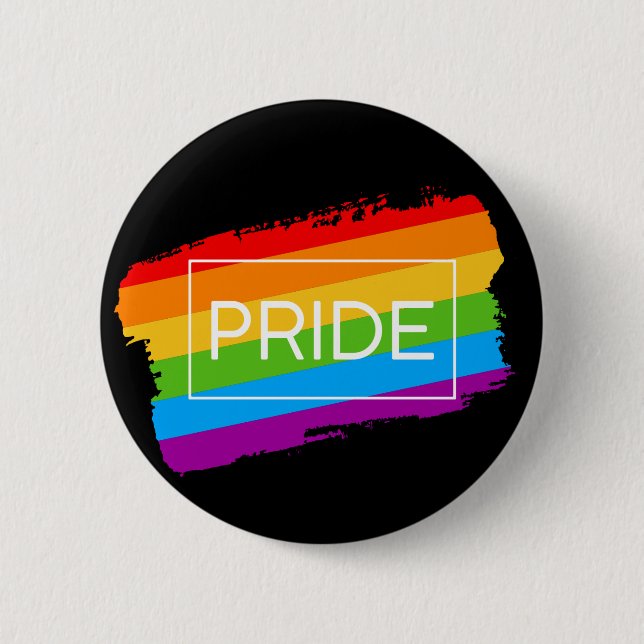 Pride Brushhub Rainbow Button (Vorderseite)