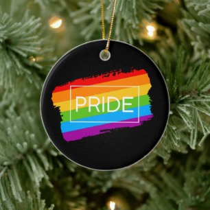 Pride Brushhub Rainbow Keramik Ornament