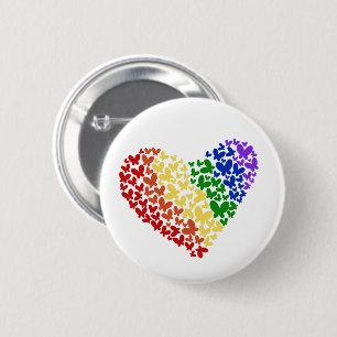 Pride Butterfly Herd - LGBTQ+ Flaggenfarben Button