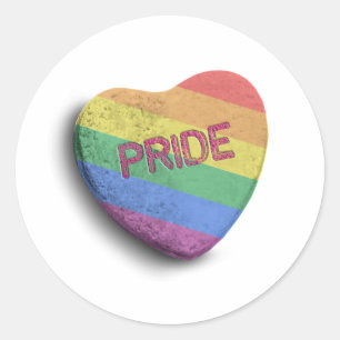 PRIDE CANDY -.png Runder Aufkleber