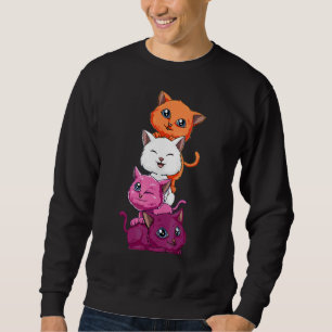 Pride Cat Lgbt Flag Gay Lesbian Trans Flag Niedlic Sweatshirt