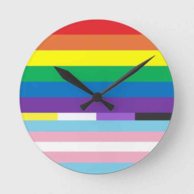 Pride Circle  Runde Wanduhr (Vorderseite)