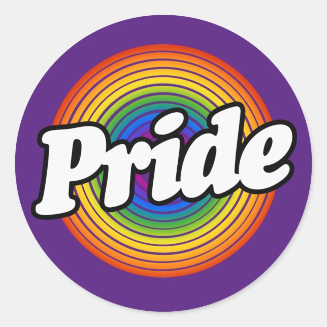 Pride Circle T - Shirt Runder Aufkleber (Vorderseite)