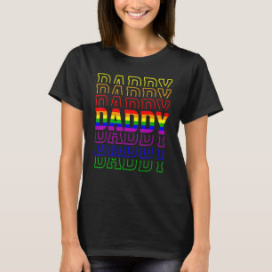 Pride Daddy Proud Gay Lesbian Lgbt Father's Vater T-Shirt