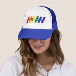 PRIDE Diagonal Rainbow Stripes Truckerkappe