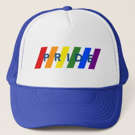 PRIDE Diagonal Rainbow Stripes Truckerkappe