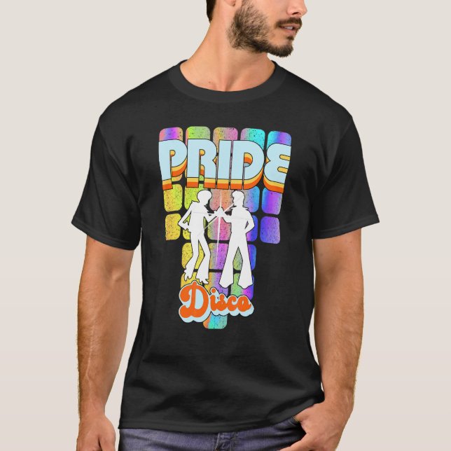 Pride Disco Typ Rainbow Boogie Dance 70er Fun T-Shirt (Vorderseite)