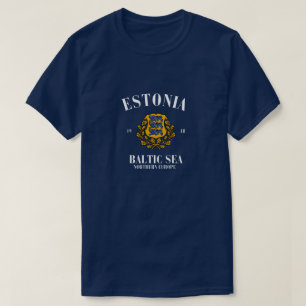 Pride Elegant Estland Flag T - Shirt