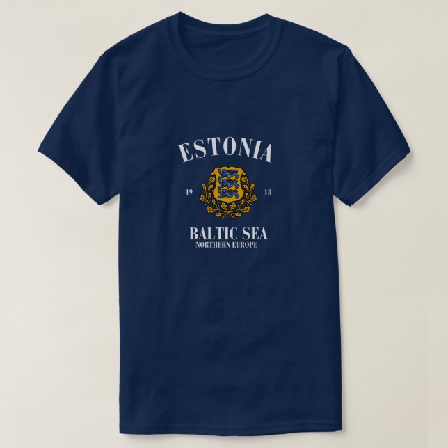 Pride Elegant Estland Flag T - Shirt (Design vorne)