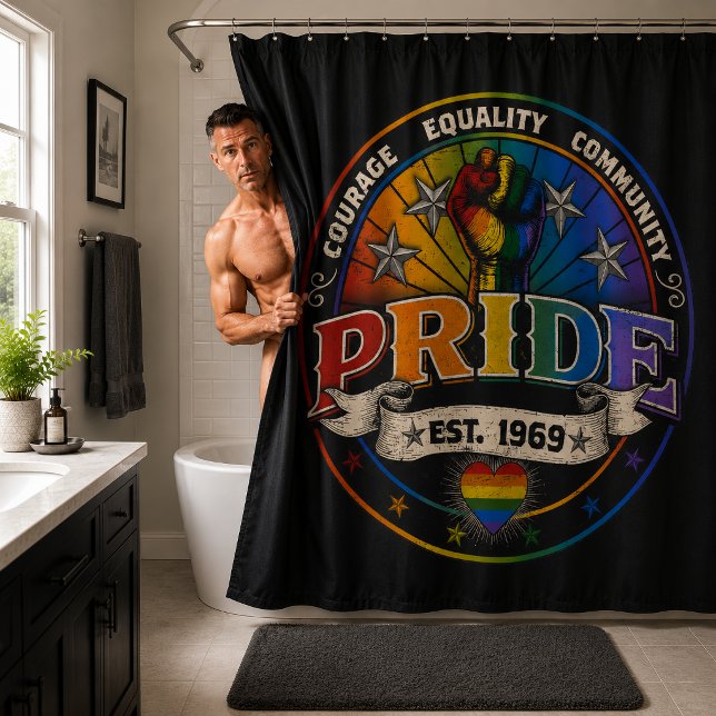 Pride Est. 1969 Duschvorhang (Von Creator hochgeladen)