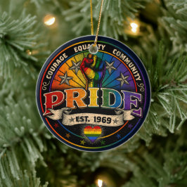 Pride Est. 1969 Keramik Ornament