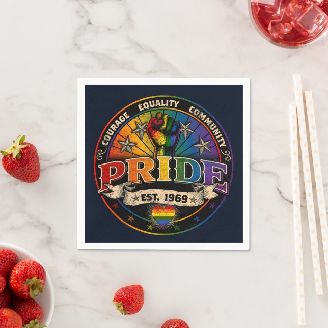Pride Est. 1969 Serviette (Beispiel)