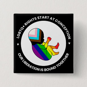 Pride Fetus Button (Quadrat)
