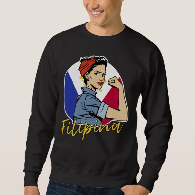 Pride Filipina Pinay Wife Girlfriend Philippines Sweatshirt (Vorderseite)