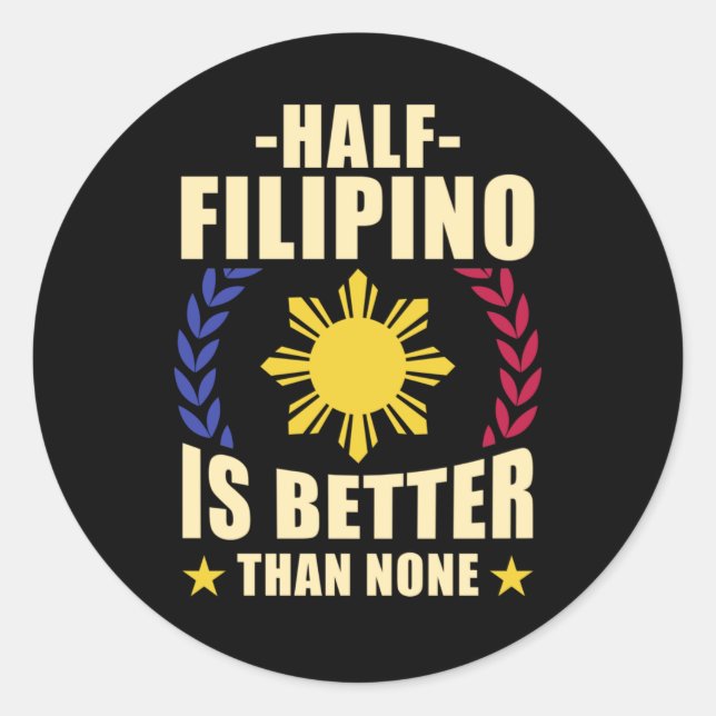 Pride Filipino Amerikanische Philippinen Pinoy Pin Runder Aufkleber (Vorderseite)