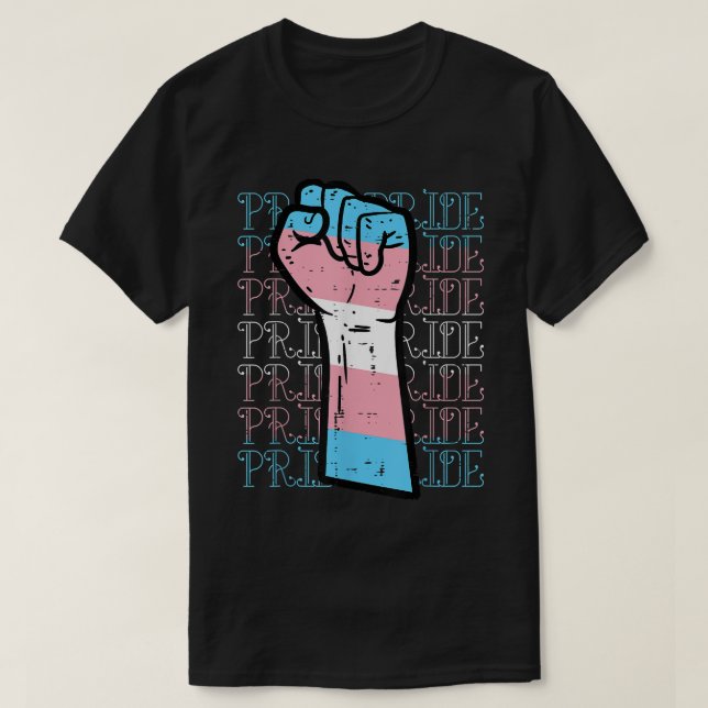 Pride Fist Transgender Trans Pride Flag Transsexua T-Shirt (Design vorne)