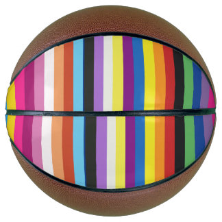 Pride Flag Colorful Stripes Pattern Basketball
