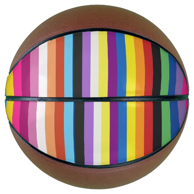 Pride Flag Colorful Stripes Pattern Basketball (Vorderseite)
