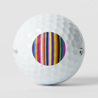 Pride Flag Colorful Stripes Pattern Golfball