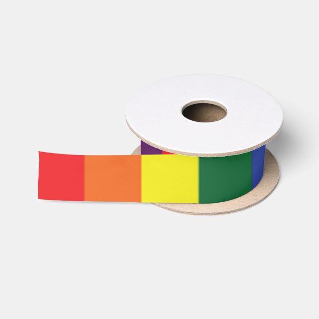 Pride Flag LGBT Satinband (Spule)