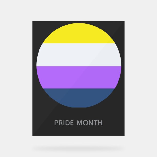 Pride Flagge Acrylschild (Vorderseite)