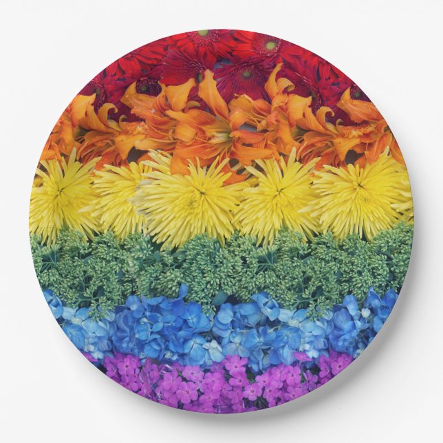 Pride Floral Paper Plate Pappteller (Vorderseite)