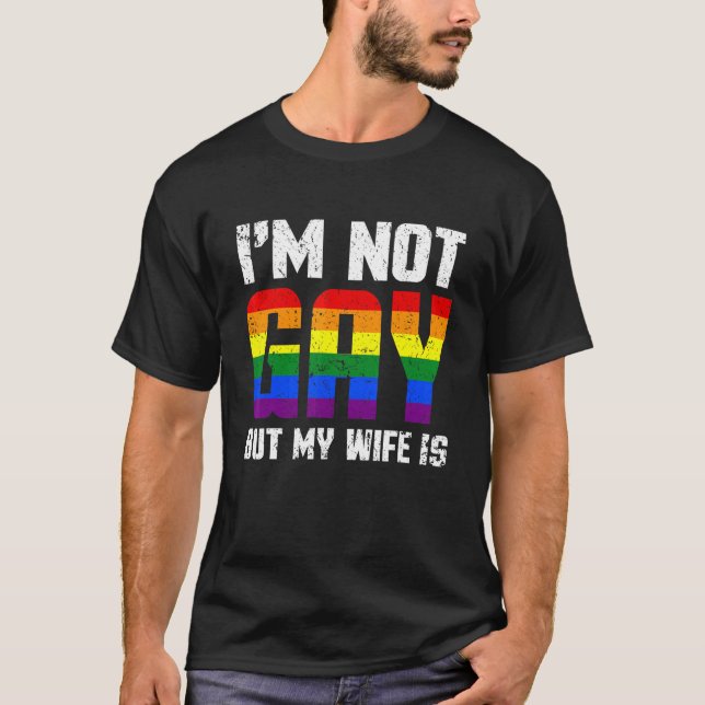Pride Gay Couple Lgbt bin ich nicht schwul, aber m T-Shirt (Vorderseite)