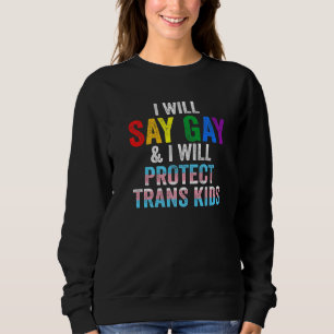 Pride Gay Lesbian Say Gay Protect Trans Kids Lgbt Sweatshirt