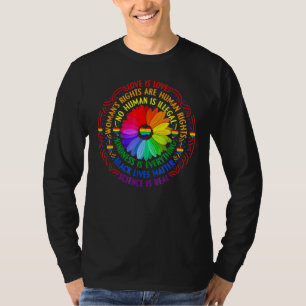 Pride Gay Rainbow Human LGBT Monat Sonnenblume Plu T-Shirt