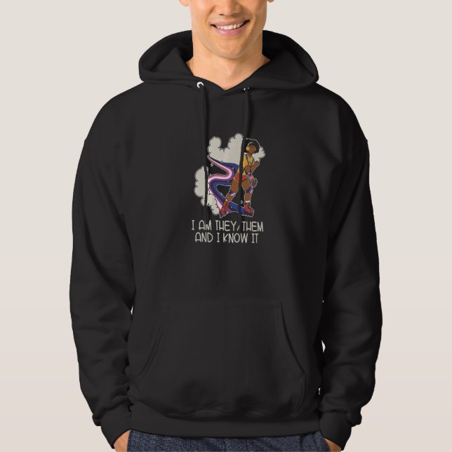 Pride Genderless - Non Binary Neutral Gender Fluid Hoodie (Vorderseite)