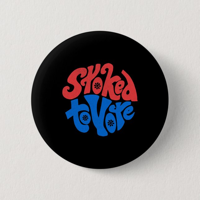 Pride Geschenk zur Abstimmung 2020 Vintag Button (Vorderseite)